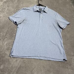 Faherty Reserve Polo Shirt Mens Large Blue Heather The Movement Polo Stretch